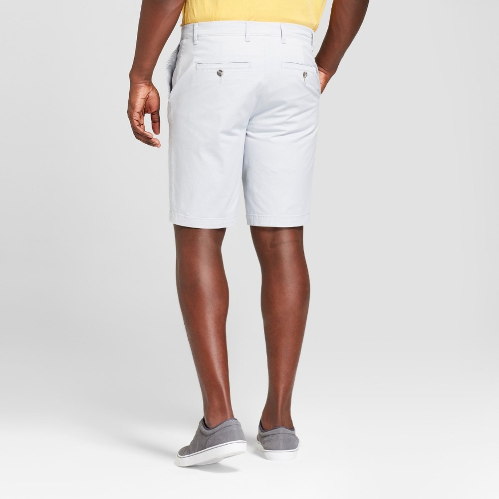 Light Gray Linden Flat Front Slim Chino Short 28 - Picture 2 of 8